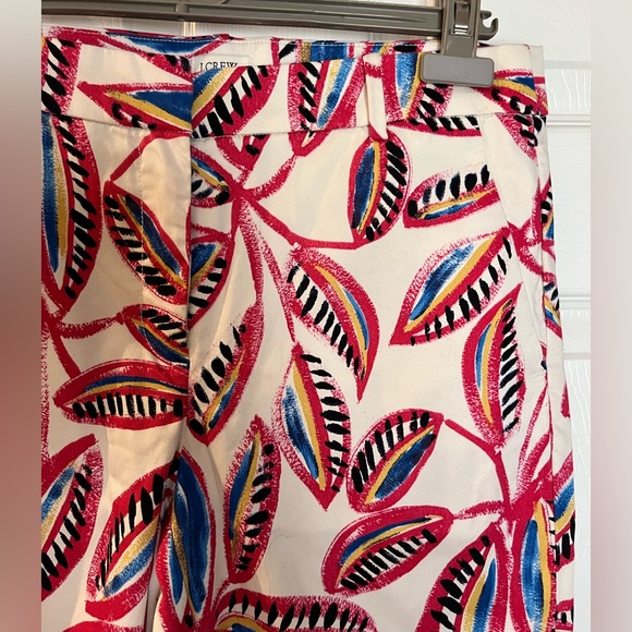 J. Crew White Pants with Floral Print, Size 4 - Picture 7 of 9